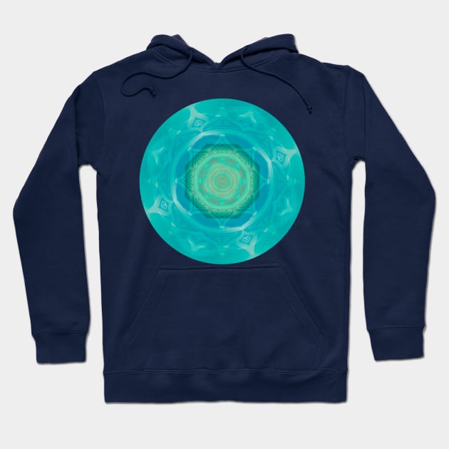 LOTUS MANDALA, TURQUOISE PATTERN DESIGN, BLUE AND GREEN MANDALA Hoodie by danitacreate